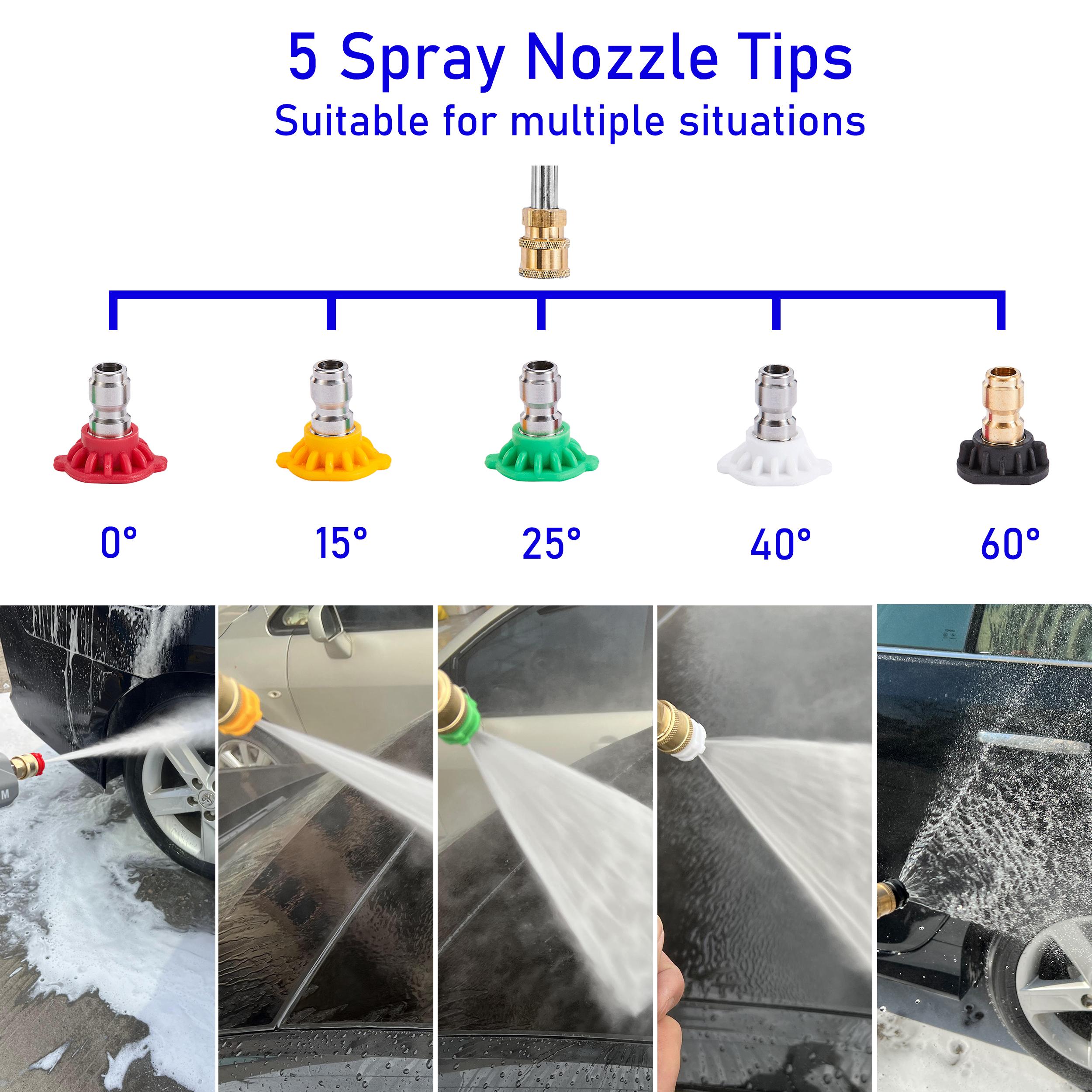 M MINGLE Telescoping Pressure Washer Wand, 20 Feet Aluminum High Power Washer Telescopic Spray Wand with 2 Extension Wands, 5 Spray Nozzle Tips, 2 Couplers and Support Belt, 4000 PSI