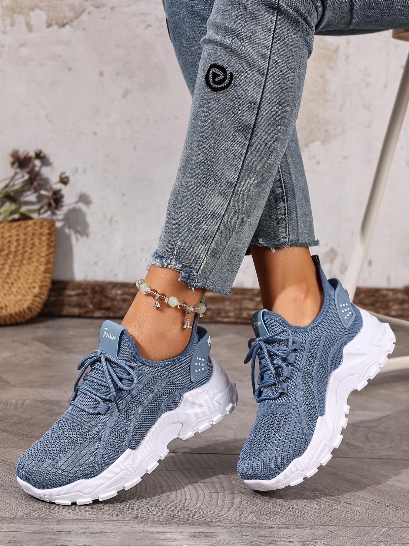 Women's New Casual Sports Shoes, Large Size Lightweight Soft Sole Anti-Slip Comfort Low Top Lace-Up, Perfect for Travel Shopping Garden Beach Activities Walking Shoes