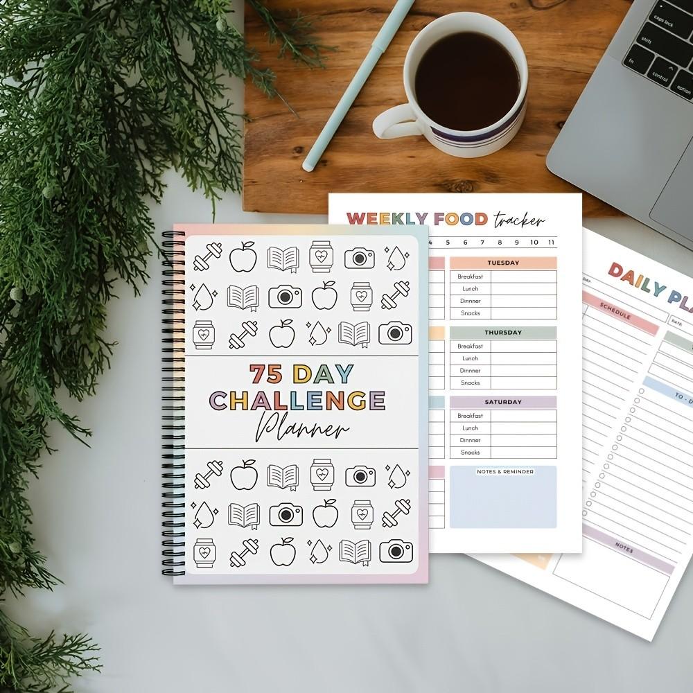 Fitness Transformation Notebook & Habit Tracker - All-in-One Wellness Journal for Daily Goals, Meal Plans, Workout Progress & Body Measurements, Motivational Organizer with Weekly Reflection Pages