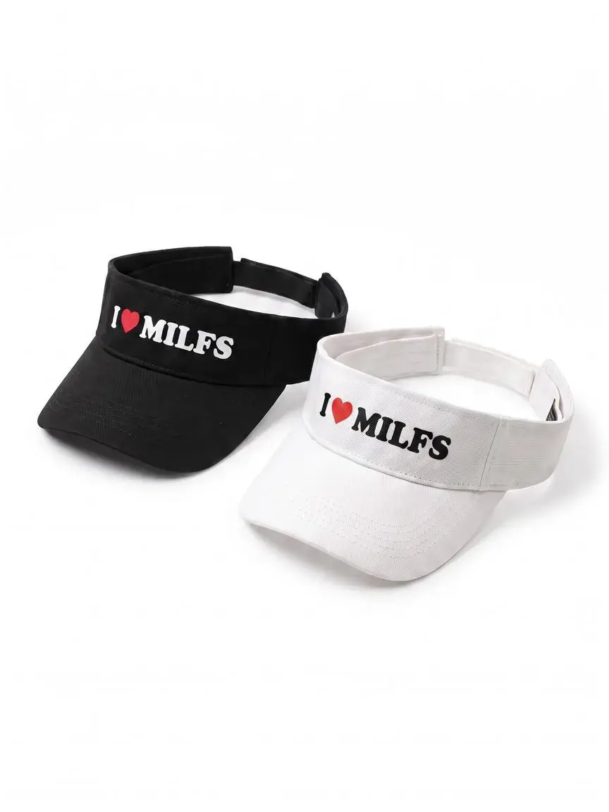 Letter Print Sports Visor Hat, Adjustable Empty Sun Top Hat Visor for Tennis Baseball Golf Athletic Cycling Running, Sun Visor Cap, Fashion Accessories for Women & Men