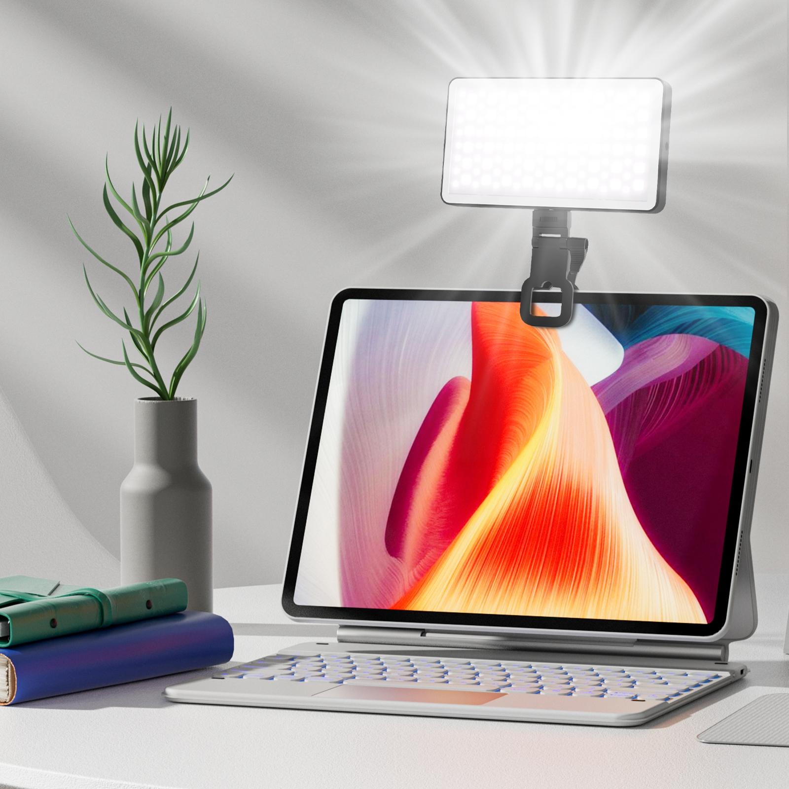 Portable RGB Colorful 360 Degree Video Fill Light with LCD Display, 2500-8500K Color Temperature, 4000mAh High Capacity Photographic Light for Live Stream, LED Fill Lights