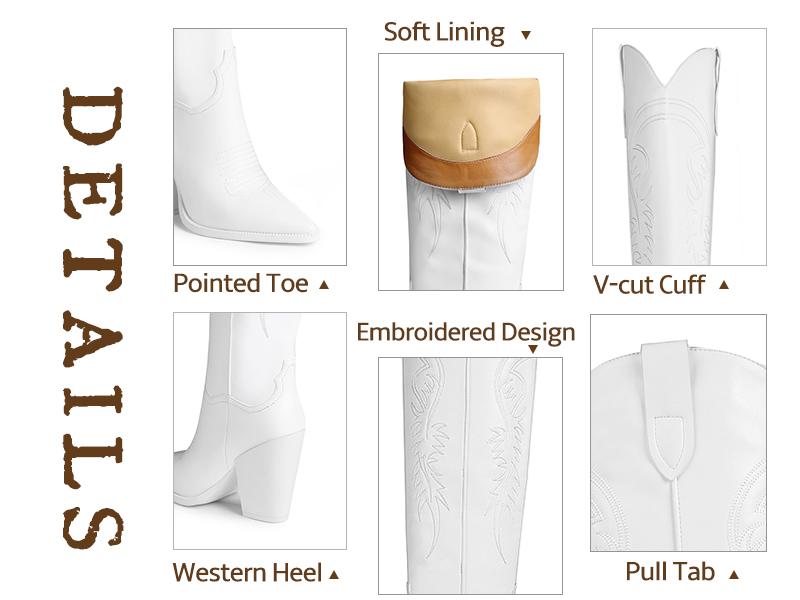 Wetkiss series Women's Western Knee High Cowboy Cowgirl Embroidered Chunky Block Heel Pointed Toes Boots  ,Women's Shoes,Women's Boots  Footwear   #TikTokShopHolidayHaul