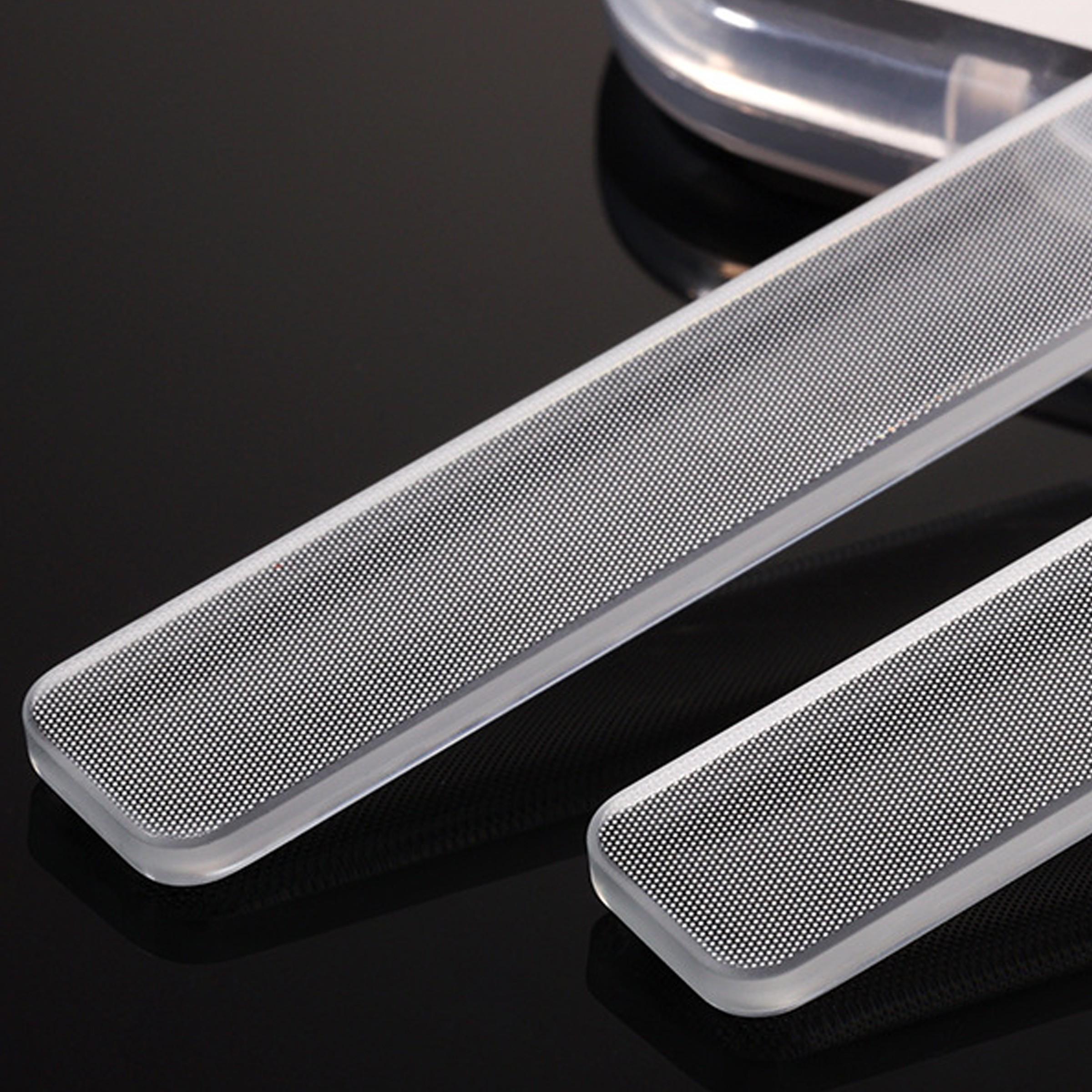 Glass nail file suitable for natural nails, nano nail buffer, crystal polisher with box, professional manicure tool kit suitable for acrylic nail care for women and girls