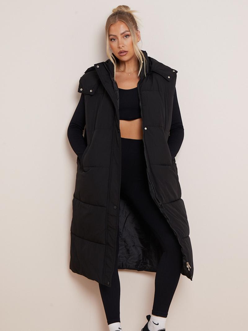 Versatile Plain Hooded Zip-Up Side Pocket Cotton Vest Versatile Plain Hooded Zip-Up Side Pocket Cotton Vest