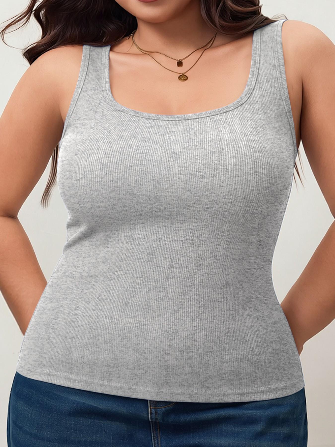 4-Piece Spring/Autumn New Style Beautiful Back Ribbed Vest for Women, Slim Fit, Solid Color, Inner Layer/Outer Layer Base Vest