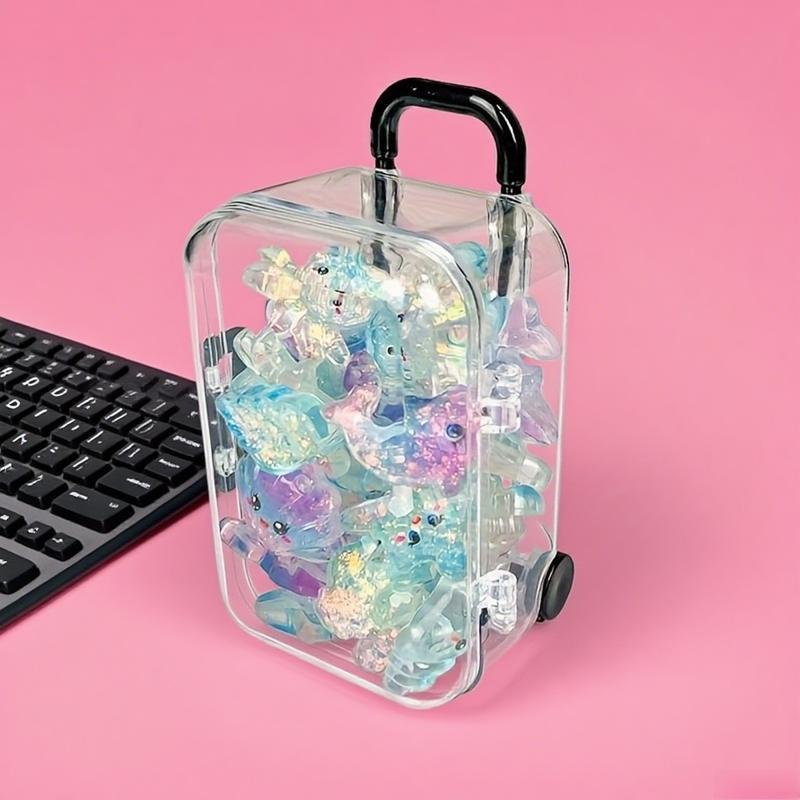 20-piece Mini Crystal Ocean Animal Decor Set, Decorative Figurines, Handmade DIY Ornament, Home Office Desk Decoration, Perfect Holiday Gift