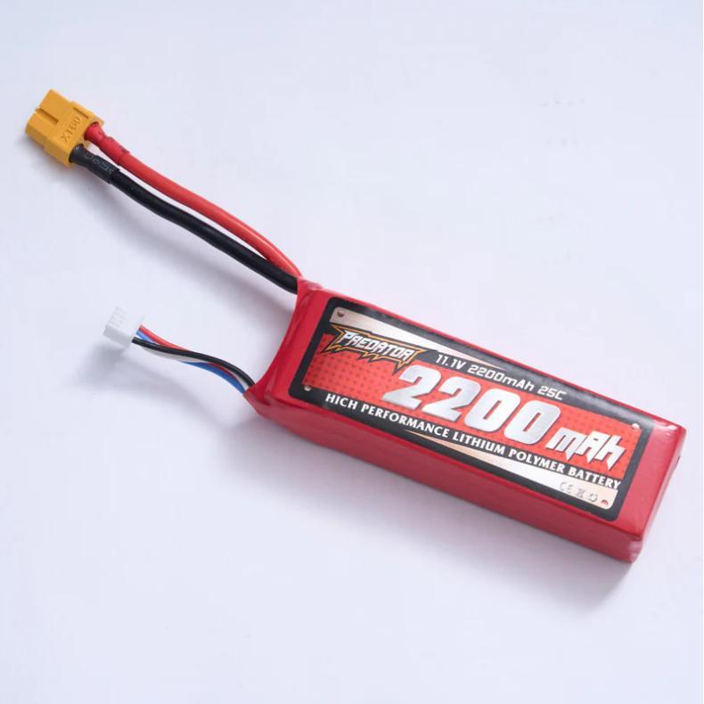 Battery 11.1V 2200mAh 25C XT60 Plug Lithium Ion Replacement （Suitable for 1300mm PA-18, 1220mm Ranger V1 & V2, 1500mm Maule, 64mm F-35 V2, 1400mm J-3, 1400mm Kingfisher, 1100mm A6M5 Zero, 1020mm F3A）