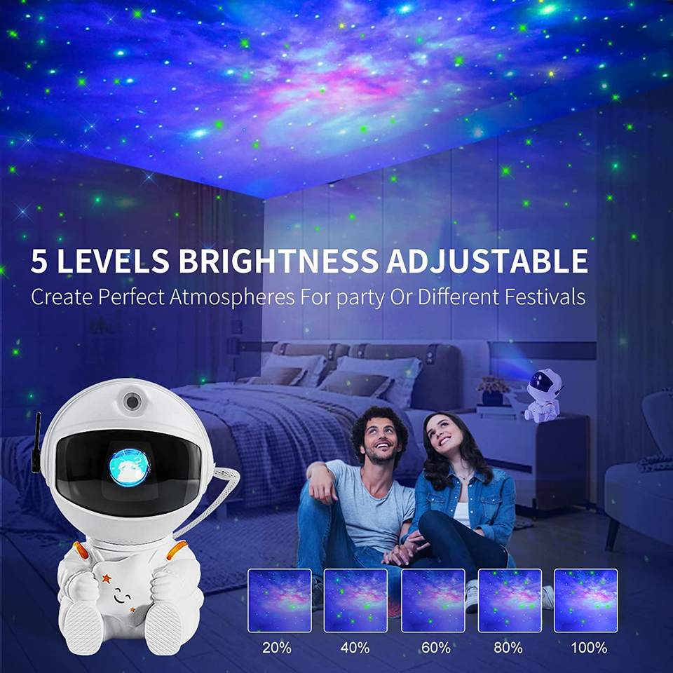 360 Degree Adjustable Astronaut Star Projector Night Light, Starry Sky Projector, Remote Control, Dimmable LED Lamp, Timer Function, Home Decor, Bedroom Lighting