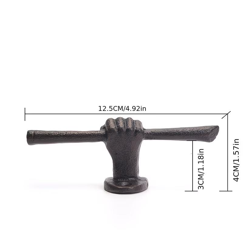 Creative Cast Iron Wall Mounted Hook, Entrance Hook or Unique Room Decoration, for Hanging Coats, Wallets, Scarves, Jewelry