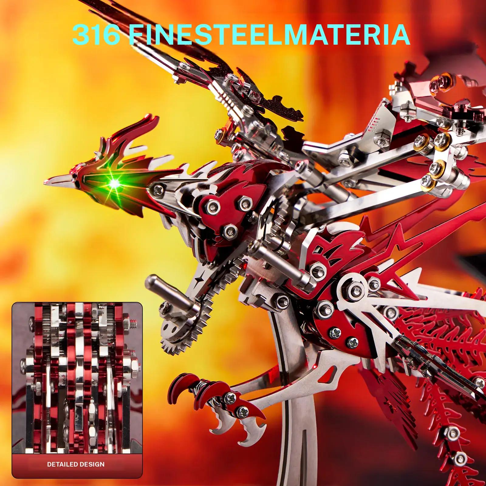 3D Puzzle Metal Model Assembly Kit Fantasy Creature & Mecha Puzzle Steampunk DIY Collectible Desk Decor Gift  Mechanical Masterpiece Stress Relief   novelty items big boy gifts