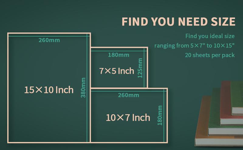 MEEDEN Watercolor Paper Block, Textured Surface Watercolor Paper, Cold Pressed, 20 Sheets (140lb/300gsm) Art Paper for Watercolor Gouache Ink Acrylic and More