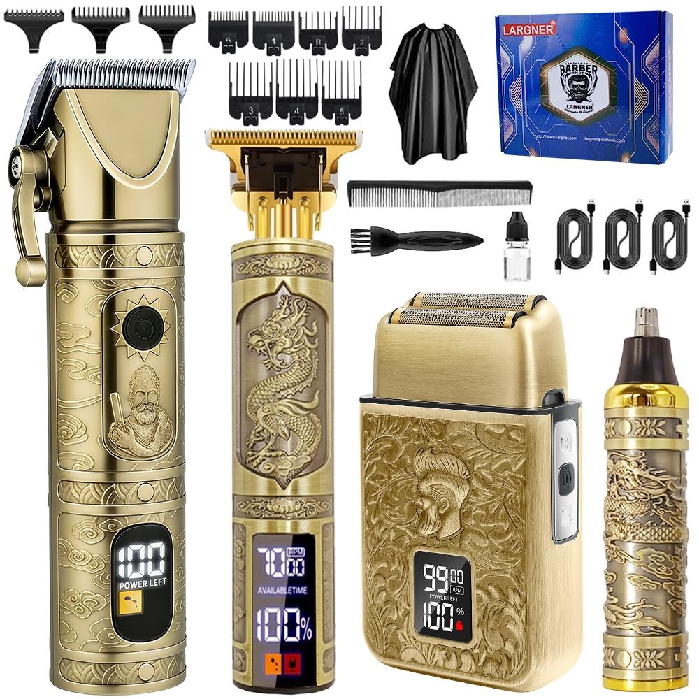 Professional Hair Clipper Kit, 1 Box Cordless Hair Trimmer, Electric Hair Clipper with LED Display, Haircutting Machine for Barber, Hair Clipper Set #TOP PICKS