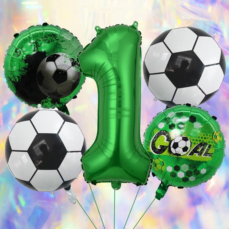 Premium Soccer Number Foil Balloons Multi Piece Set, Ideal for Sports Themed Parties, Club Events, Festivals, Venue Decor