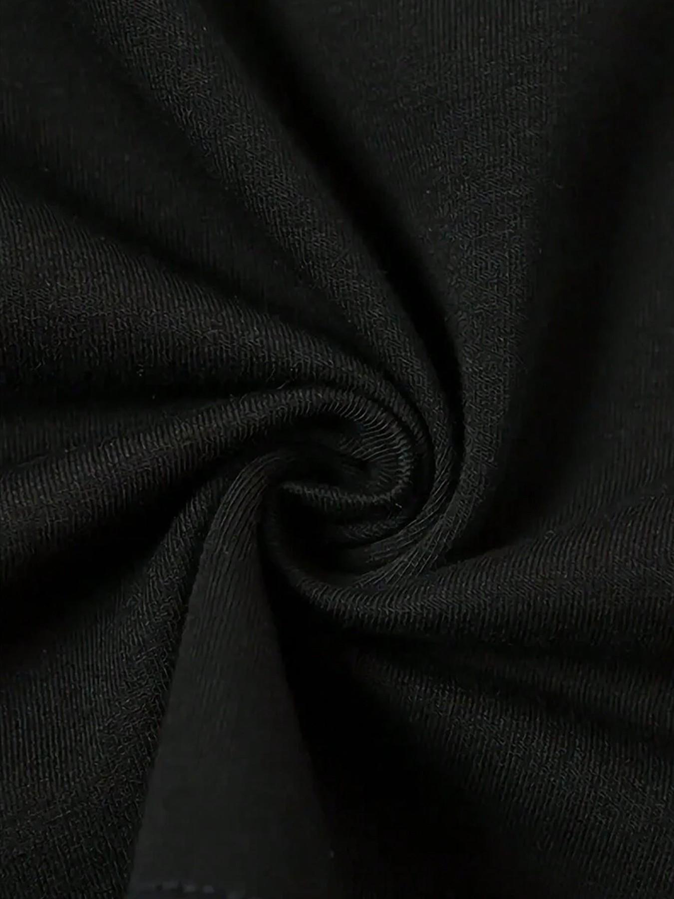 Men's Casual Short Sleeve Round Neck T-Shirt, Graphic Print Front and Back, Knit Fabric, Comfortable for Leisure and Home Wear