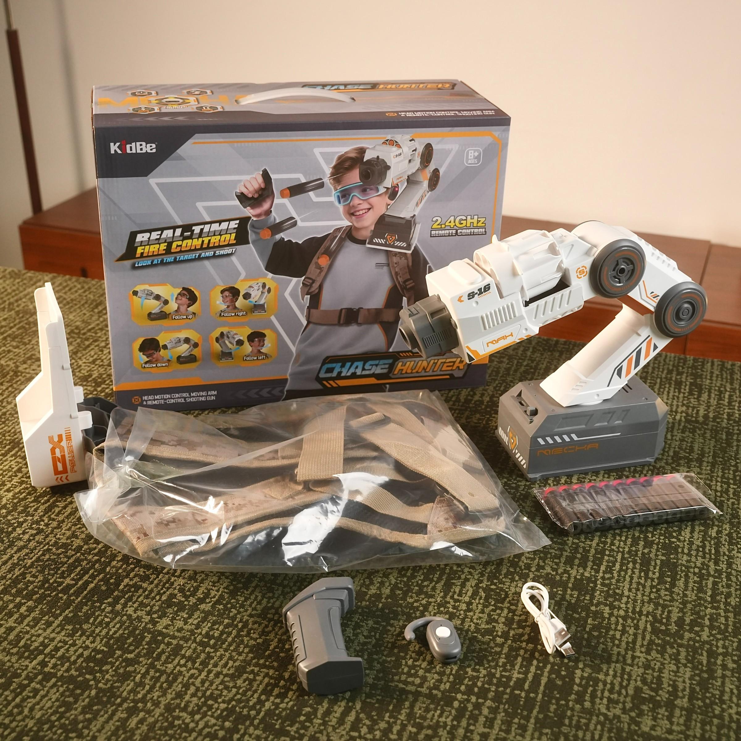 Cool Inductive Robot Arm,2.4GHZ Motion-Tracked Blaster, Motion Control Automatic Toy Machine  with Wearable Shoulder Mount & Remote Control  Toys for Boys Children's Day / Christmas / Birthday Gifts Remote Control Toys RC toy Rechargeable RC Toys for 8-12