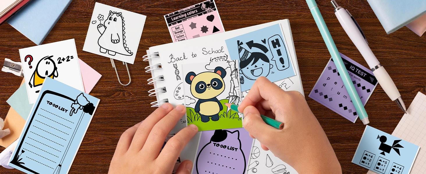 Genuine Self-Adhesive Thermal Printer Stickers, Compatible with PM230 Mini Sticker Printer, 54mmx3.5m, Only 3 Rolls Tape