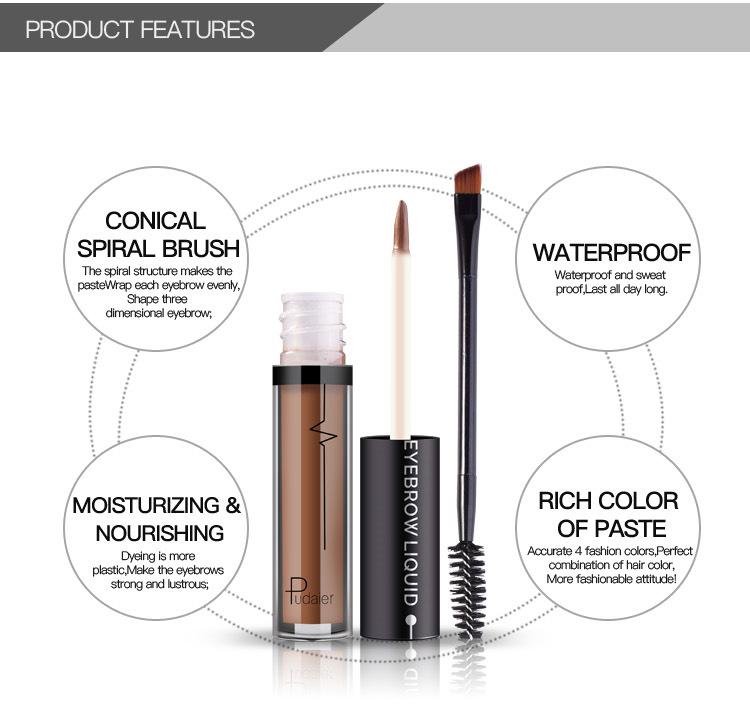 Naturally waterproof, long-lasting, non-fading eyebrow tint, 3D eyebrow gel, liquid eyebrow pencil