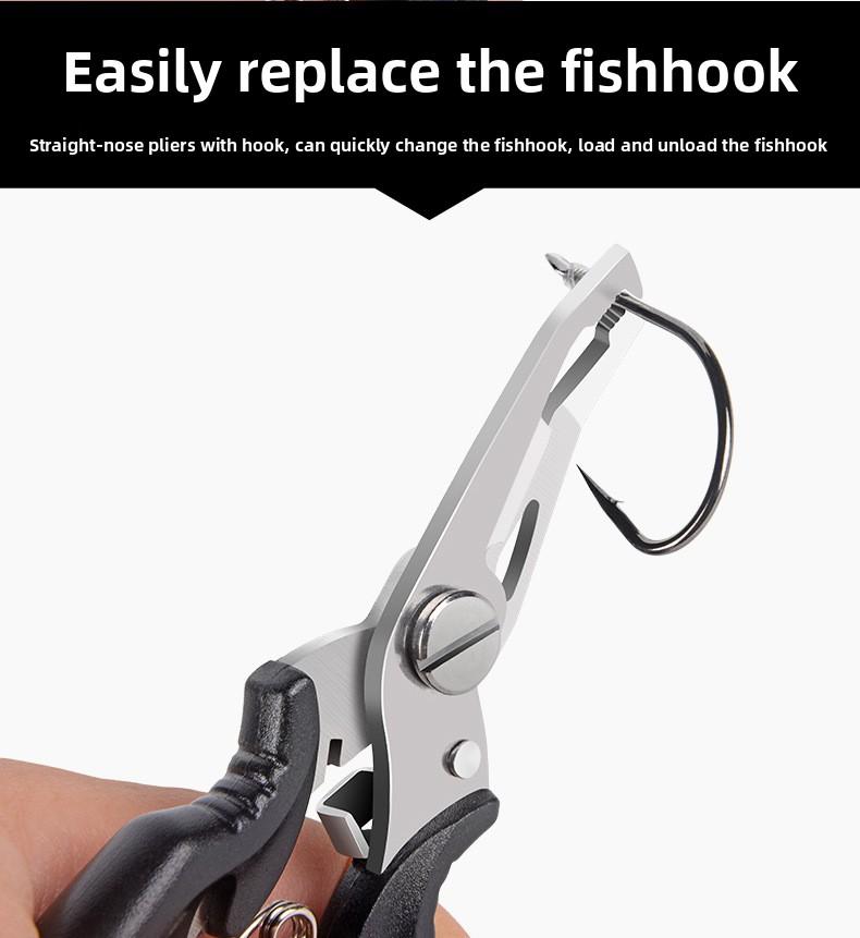 Multifunctional micro-object Luya clamp fish controller stainless steel fishing line opening steel ring fishing pliers scissors hook picker,fishing stuff summervibes,  fishing line nippers