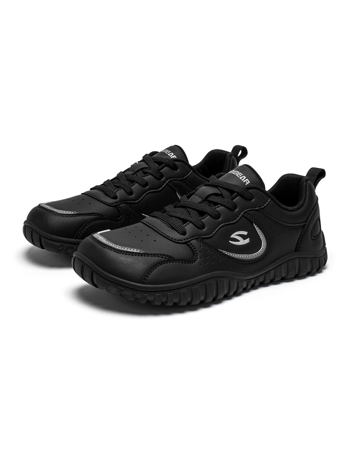 Men's Wide Head Shoes, Spring & Fall Casual Leather Sneakers, Comfortable Walking Shoes, Sporty Design, Hobibear New Arrival, Trendy Walking Shoes