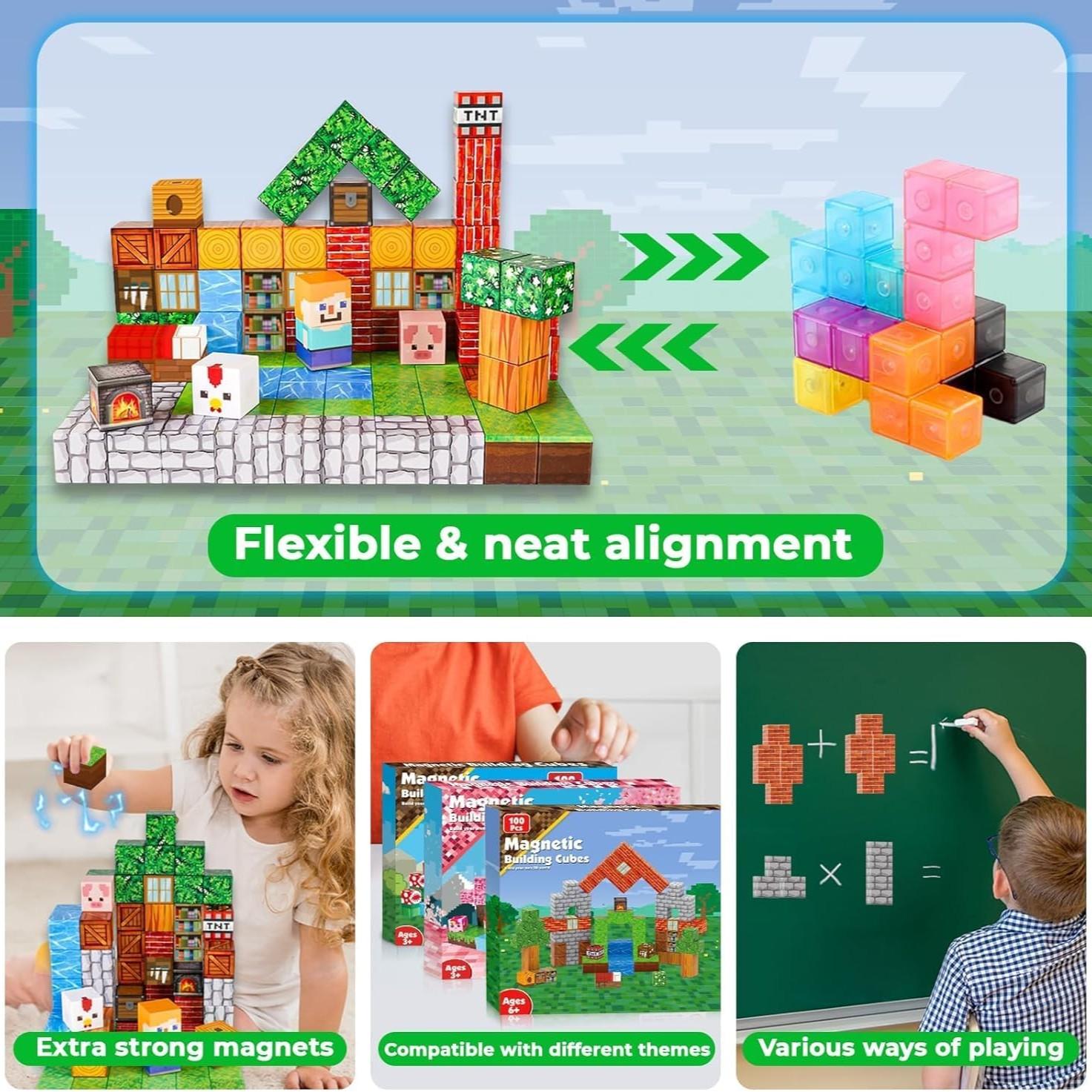 Magnetic Building Blocks Toy Set, Educational Construction Tools for Kids Aged 6 and Up, Creative Play, Perfect Gift Choice