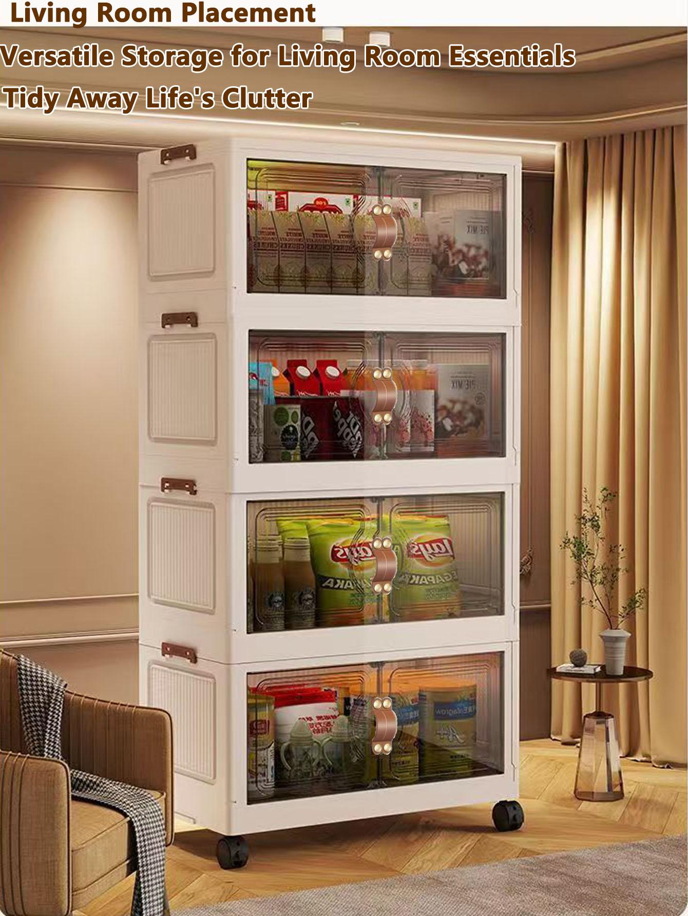 Foldable Storage Box Organizer, Durable Storage Organizer, Home Use Toy & Snack Cabinet, Clothes Organizing Bin, Large Capacity Space-Saving Solution