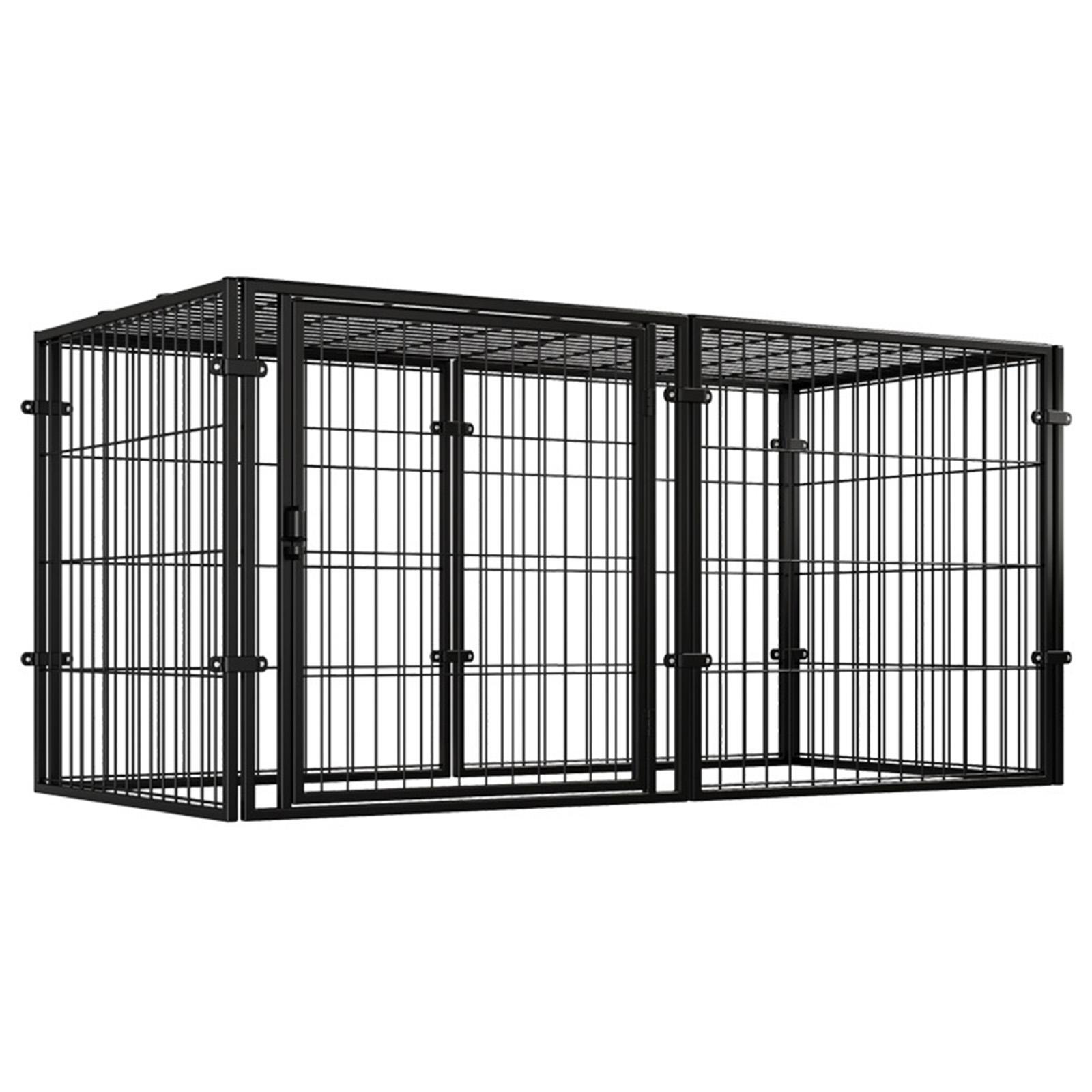48 Inch Puppy Playpen Easy Assemble Heavy Duty Wire Dog Crates Metal Grid Dogs Cage Kennel Stackable for Puppy/Small Dog/Rabbit/Pig 48 Inch Puppy Playpen Easy Assemble Heavy Duty Wire Dog Crates Metal Grid Dogs Cage Kennel Stackable for Puppy/Small Dog/Rabbit/Pig