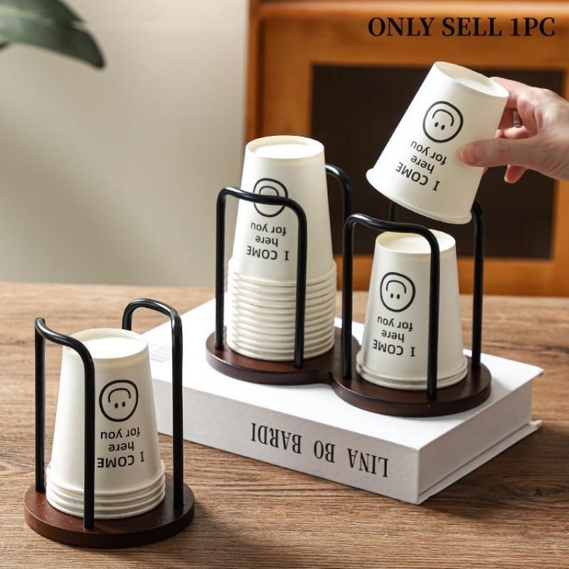 1PC Minimalist Cup Holder, Practical Disposable Cup Rack for Home & Coffee Shop, Multi-Function Dispenser, Storage Organizer for Living Room Table, Dining Bar Counter