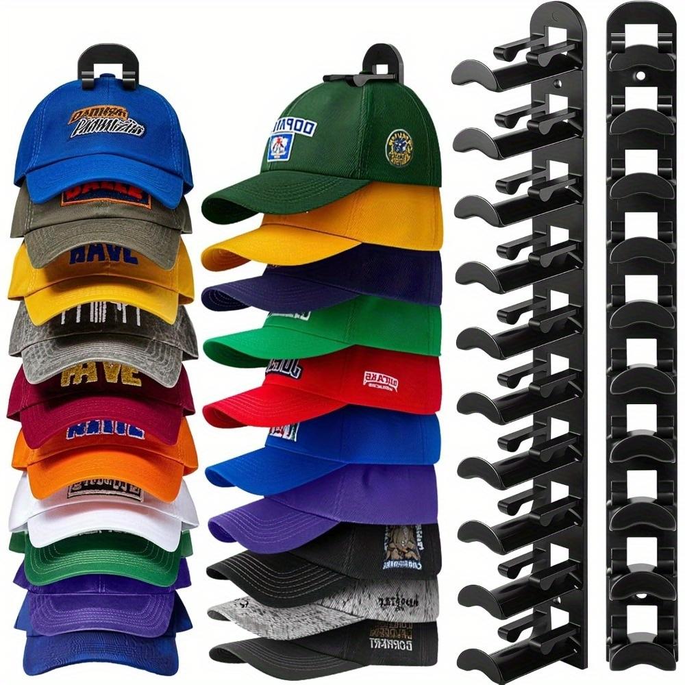 Baseball Hat Storage Rack, Vertical Design Saves Space, Holds 20 Hats, Durable Plastic, Tool-Free Installation, Home Closet Organizer