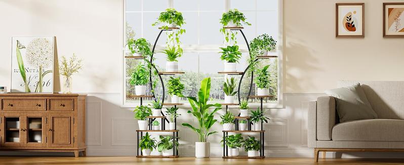 2 Pcs Plant Stand Indoor with Grow Lights - 8 Tiered Tall Plant Shelf, 65" Metal Shelves for Plants Multiple, Large Curved Half-Moon Flower Holder Stand Display Rack 2 Pcs Plant Stand Indoor with Grow Lights - 8 Tiered Tall Plant Shelf, 65" Metal Shelves for Plants Multiple, Large Curved Half-Moon Flower Holder Stand Display Rack