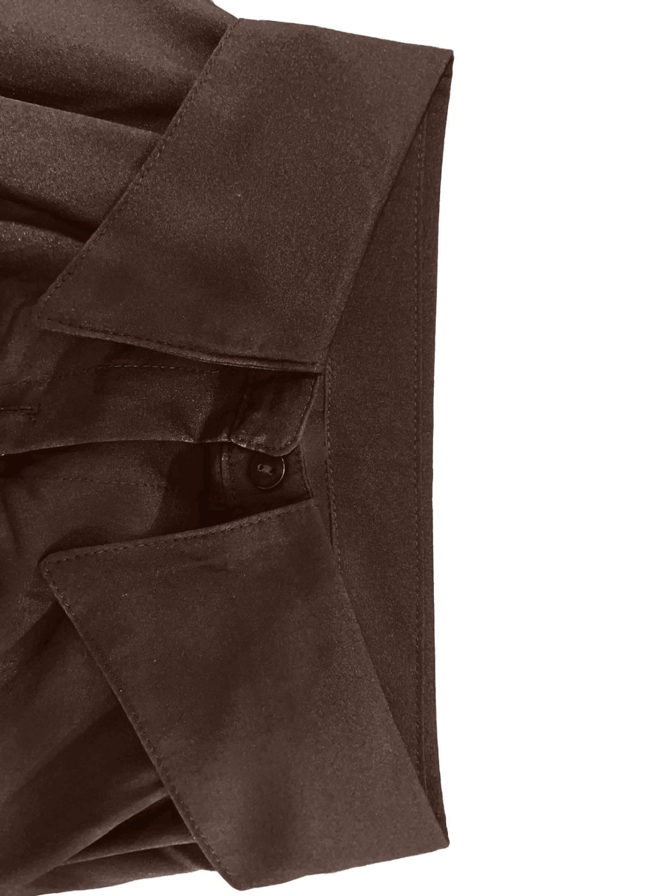 Fashion Curve Plus Size Solid Color Oversized Collared Button-Down Shirt，Casual Loose-Fit Long-Sleeve Pocket Blouse, Trendy Street Style Outfit, Office Layering Top