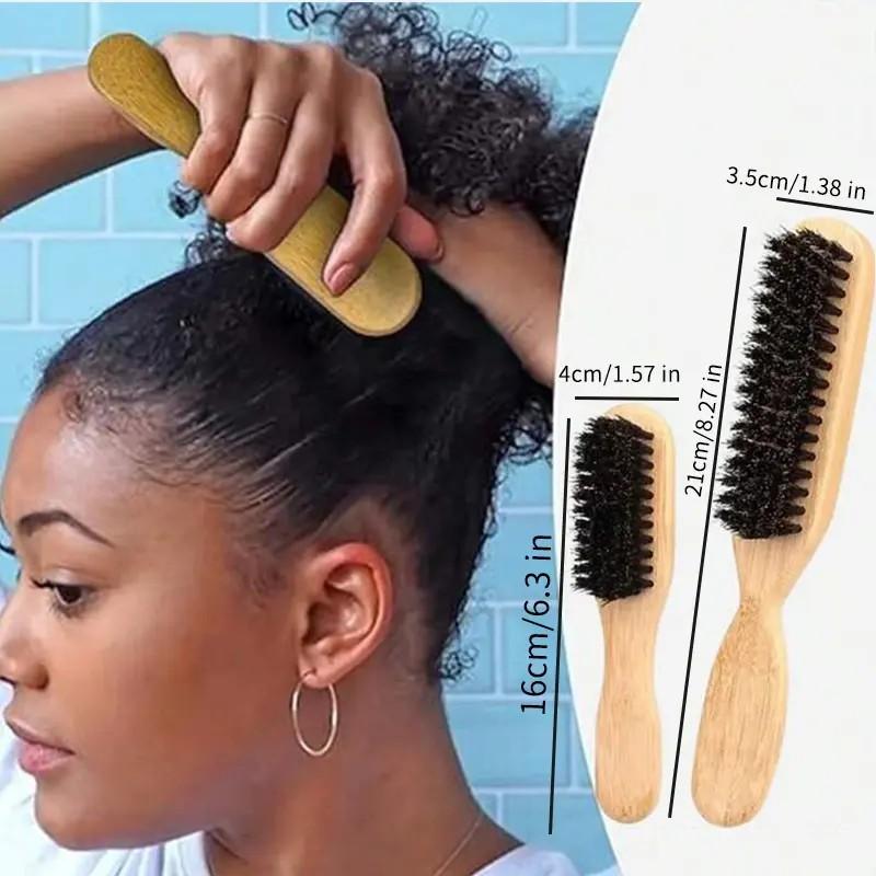 Bamboo Handle Hair Brush with Soft Bristles, Elegant Design for Styling, Smooths and Straightens Hair, Gentle Detangler, Unisex Use