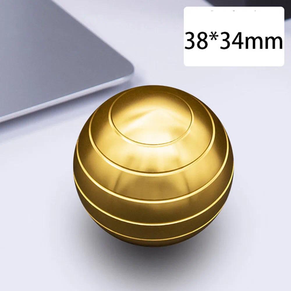 Unisex Adult Round Shape Kinetic Spinner Fidget Toy, Aluminum Alloy Metal Desktop Stress Relief Toy for Above 12, Portable Hypnosis Rotary Gyro Fingertip Gift