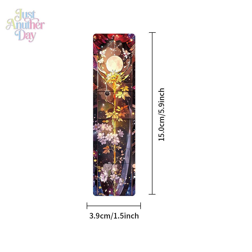 24PCS Stained Glass Style Art Bookmarks, Celestial & Floral Paper Bookmarks for Students, Colorful Decorative Cards for Novels, Textbooks, Reading Markers & Gifts