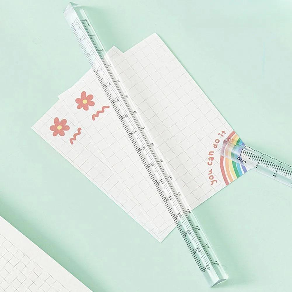 Precision Geometric Triangle Ruler Set for Students, Ins Style Transparent Acrylic Drawing Tools, Eco-Friendly Shatterproof Engineering Drafting Supplies, Portable Multifunctional Geometry Measurement Kit for Study Office Math Exam Preparation