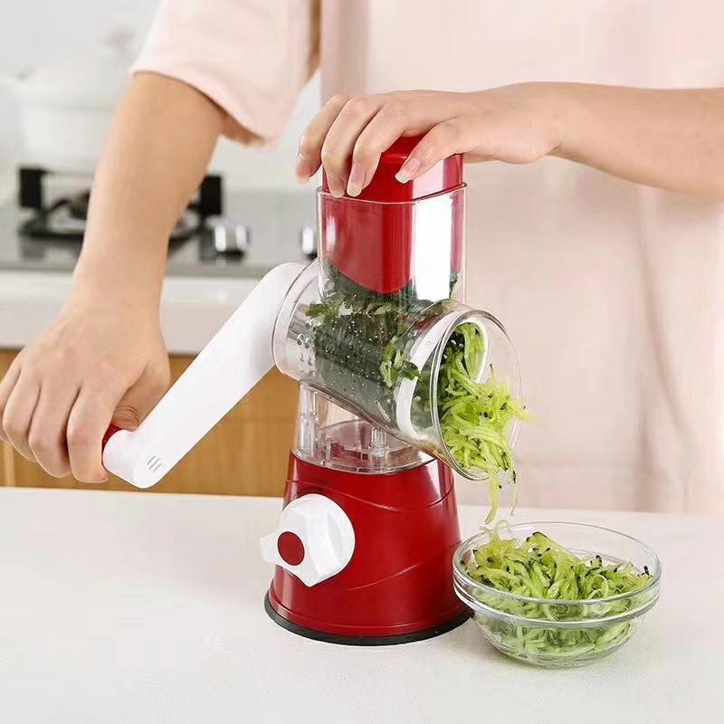 Premium Kitchen Multi-Functional Roller Vegetable Slicer Hand-Cranked Shredder and Grater for Potatoes and Cheese, Household Kitchen Tool
