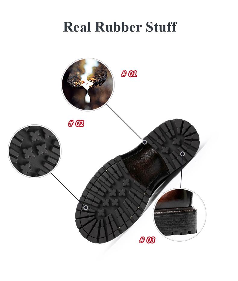 DESAI Leather Ankle Boots Calfskin Men's Classic Soft Handmade lace-up Dress Boot for Motorbike Hiking Walking Footwear Closed Round Toe Winter Fur Shoe Botas Para Hombres DS6319H