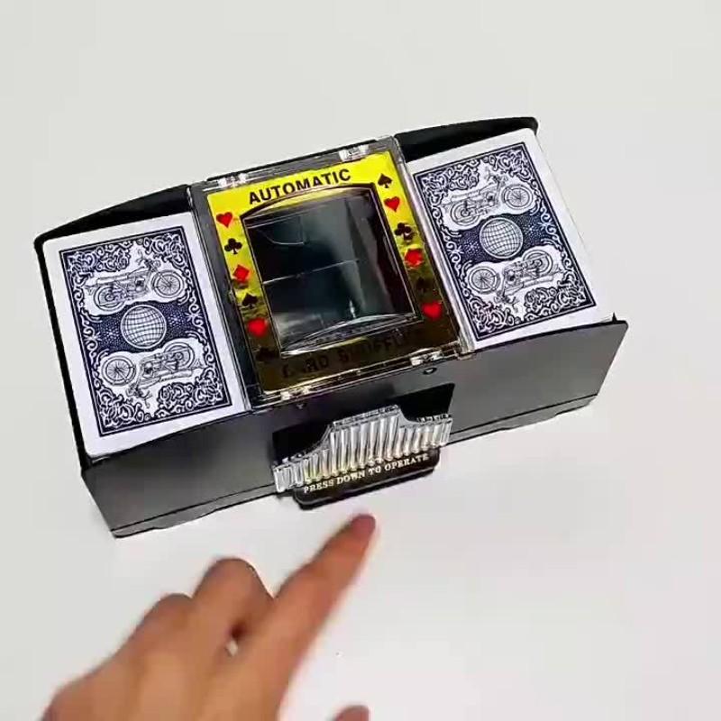 Automatic Card Shuffler Machine, Abs Material, Battery Powered, Compact Design with Clear Display, Ideal for Poker Games