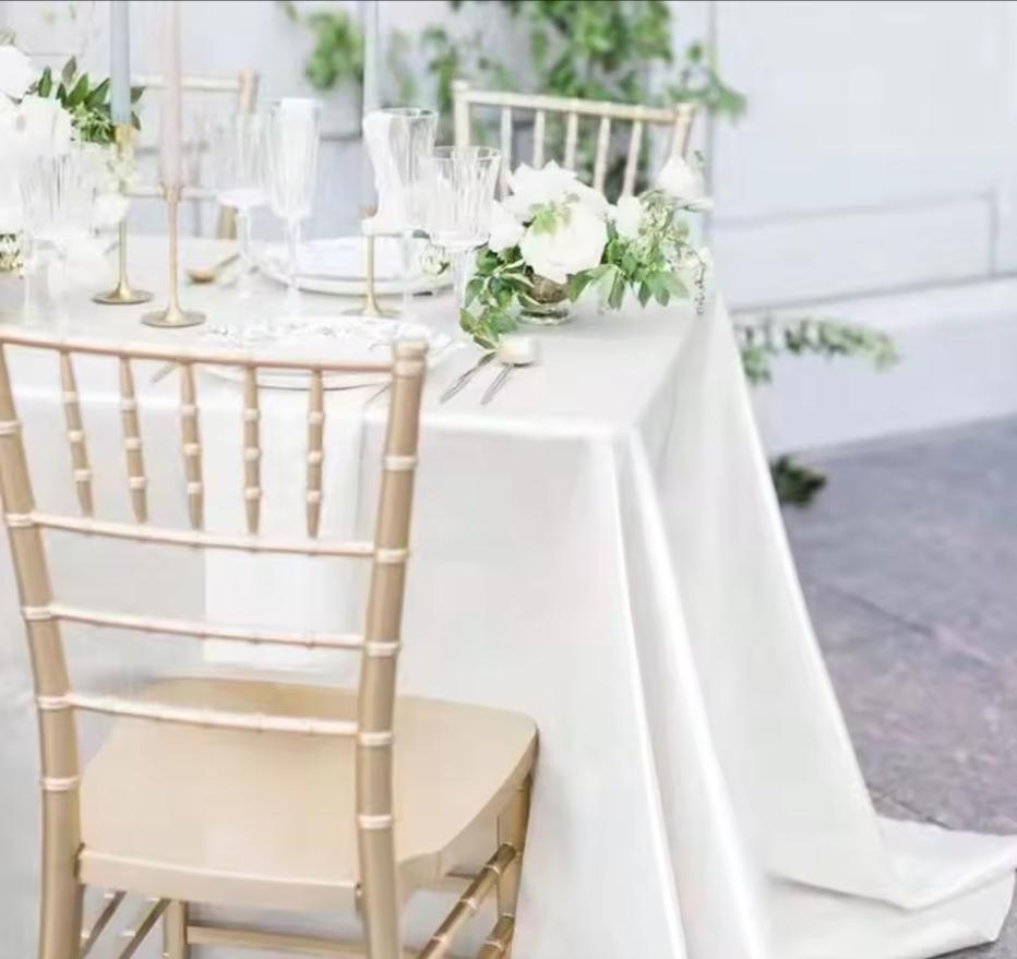 Silky Satin Tablecloth, Perfect for Wedding Party Decorations, Elegant Fabric for Special Events & Celebrations