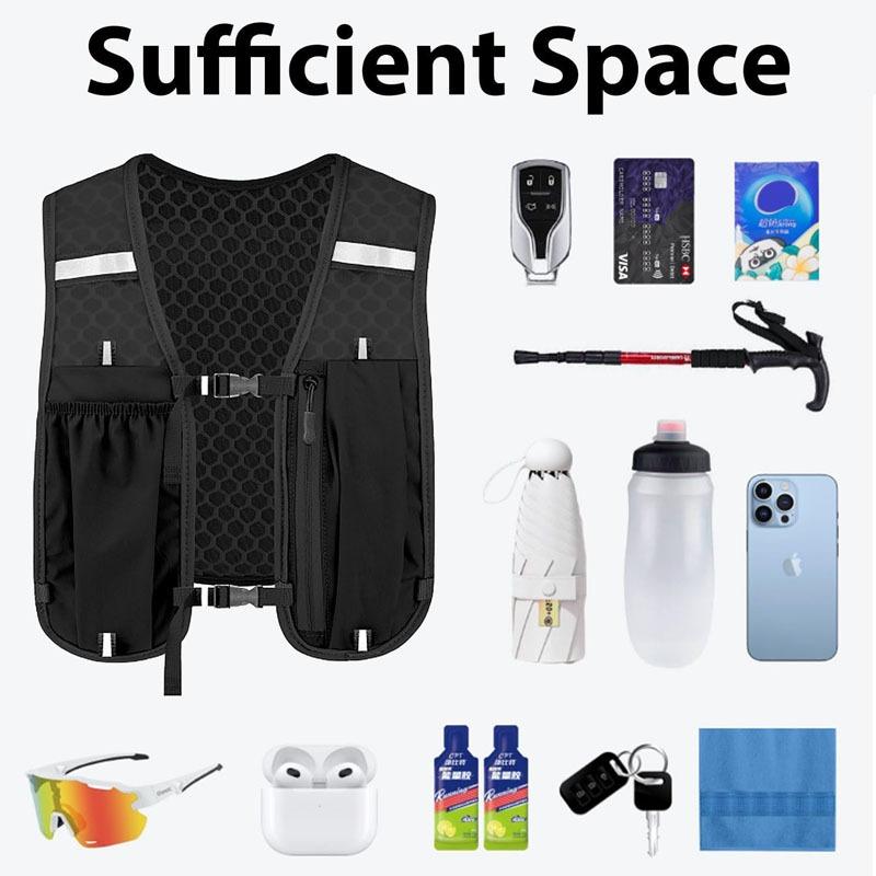 Lightweight Nylon Running & Cycling Vest with Reflective Chest Pocket, Durable Outdoor Athletic Jacket for Mountain, Long-Distance Running, Cycling, Athletic Gear