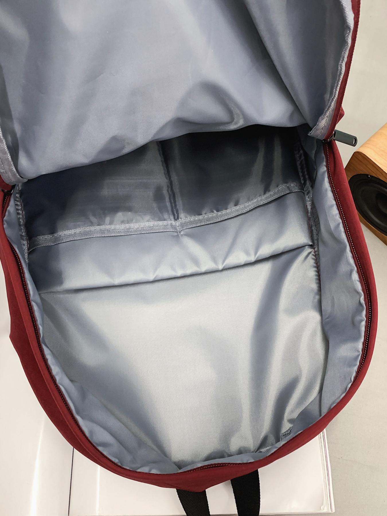 Fashionable and versatile solid color backpack, simple niche design, multi-color basic style, practical and versatile with large capacity, simple bag for college students, easy to carry for daily commuting, Casual backpack