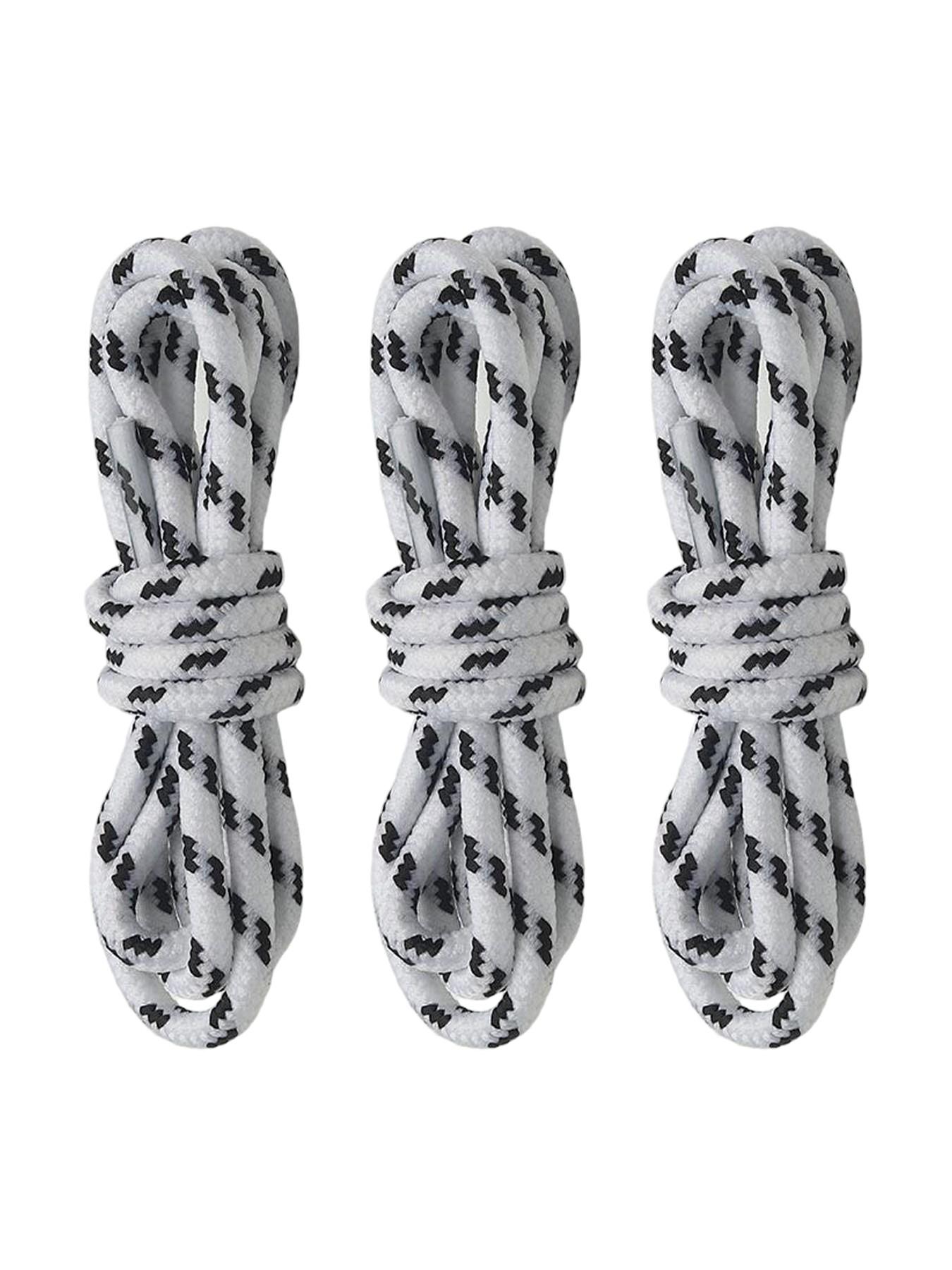 Round Shoelaces [3 Pairs], Heavy-Duty Work Boots Lace-Up Half Round 4mm, Suitable for Industrial Boots