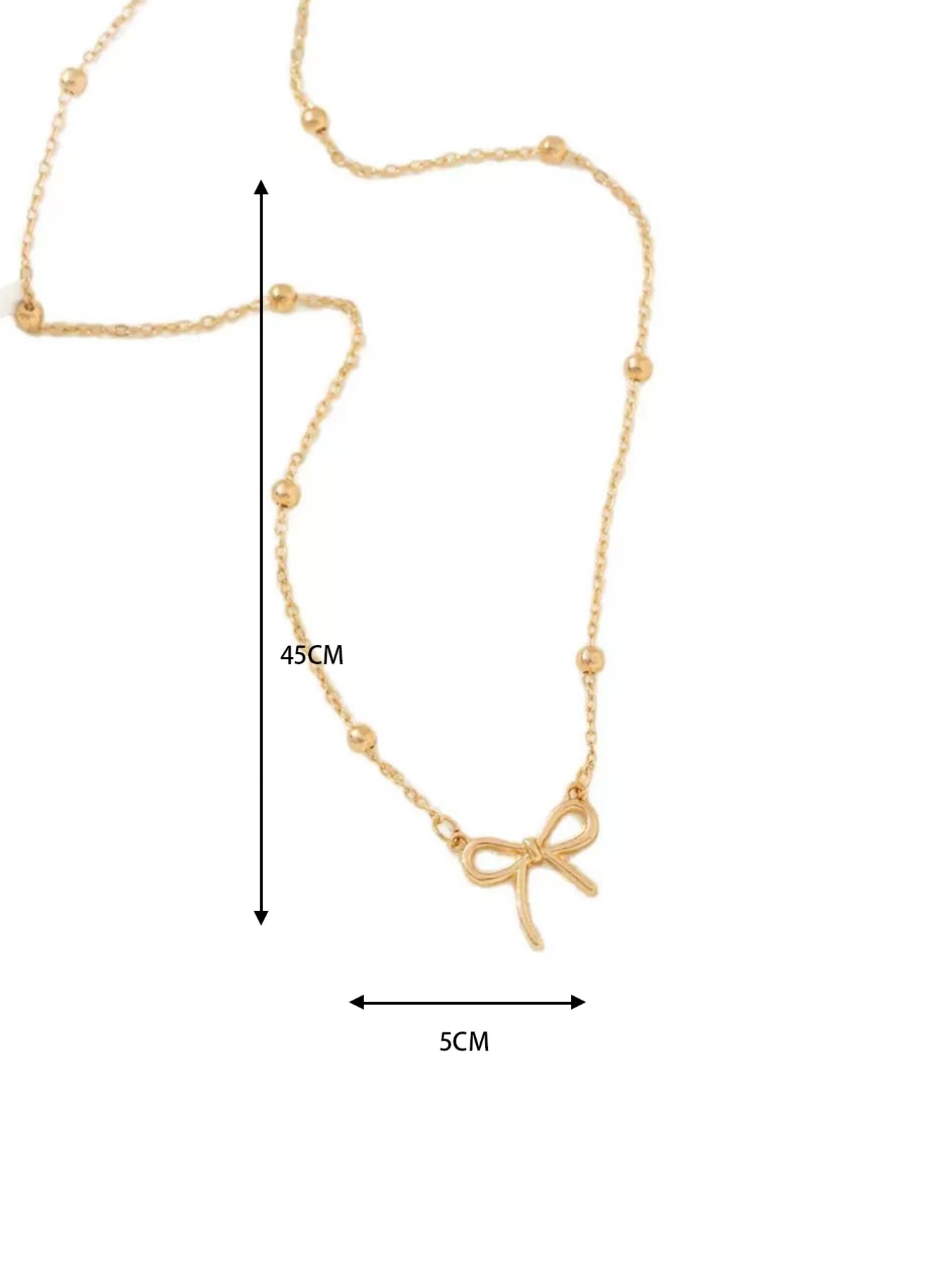 Clean Girl Aesthetic Necklace, Delicate Bow Necklace, Gold Plated Cute Choker, Small Bow Pendant Charm, Teenager Gift