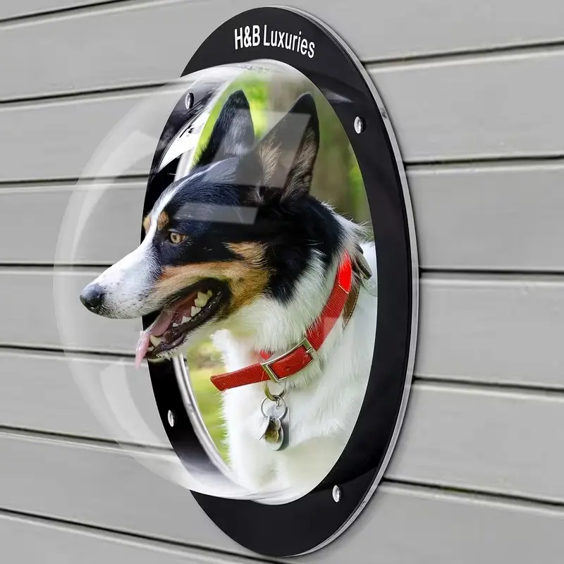 Hot Sale Clear Dome Acrylic Dog Fence Observation Window, Heavy Duty Pet View Port Fit All Dog Sizes, Safe Easy Install Fence Window to Reduce Pet Anxiety & Barking