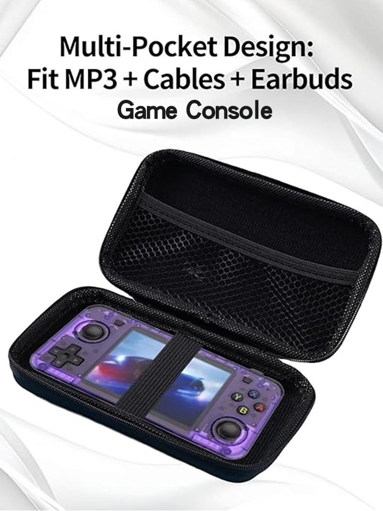 Transparent Protective Case for R36 Ultra Game Console, Anti-Drop Hard Storage Bag, Eva Shell, Scratch-Resistant Screen Film