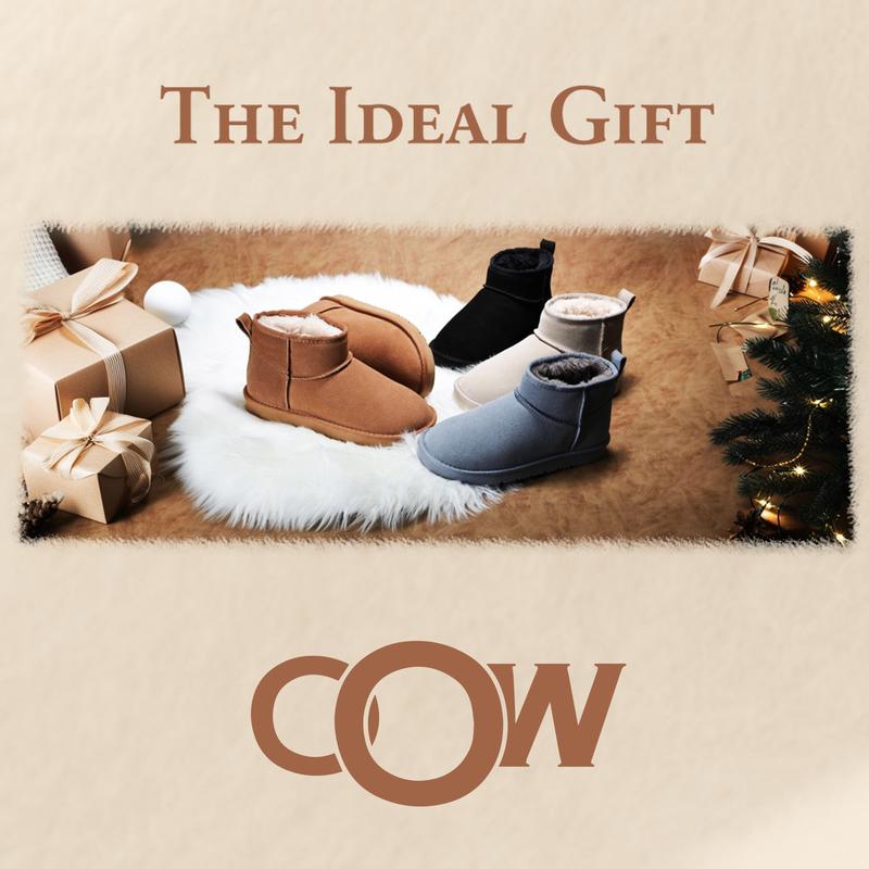 OOW Ankle Mini Boots for Women Genuine Suede Faux Fur Resistant WarmSnow Boots Indoor & Outdoor Trending Boots & Comfortable Women's Ankle Boots