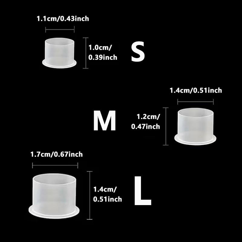 300pcs Tattoo Ink Cups S/M/L Disposable Tattoo Cups, Clear Holder Container Tattoo Cups，Tattoo Studio Additions, Tattoo Equipment for Ink Products, Made of ABS