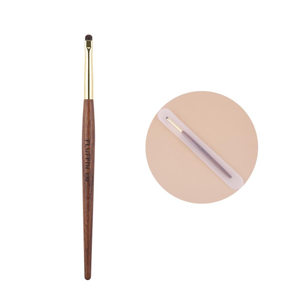 E30 Horse Hair Fine Eye Shadow Brush, Small Eyeshadow Eyeliner Brush, Handmade Rosewood Copper Pipe, Makeup Brush for Eye Puffiness Details, Cosmetic Brushes