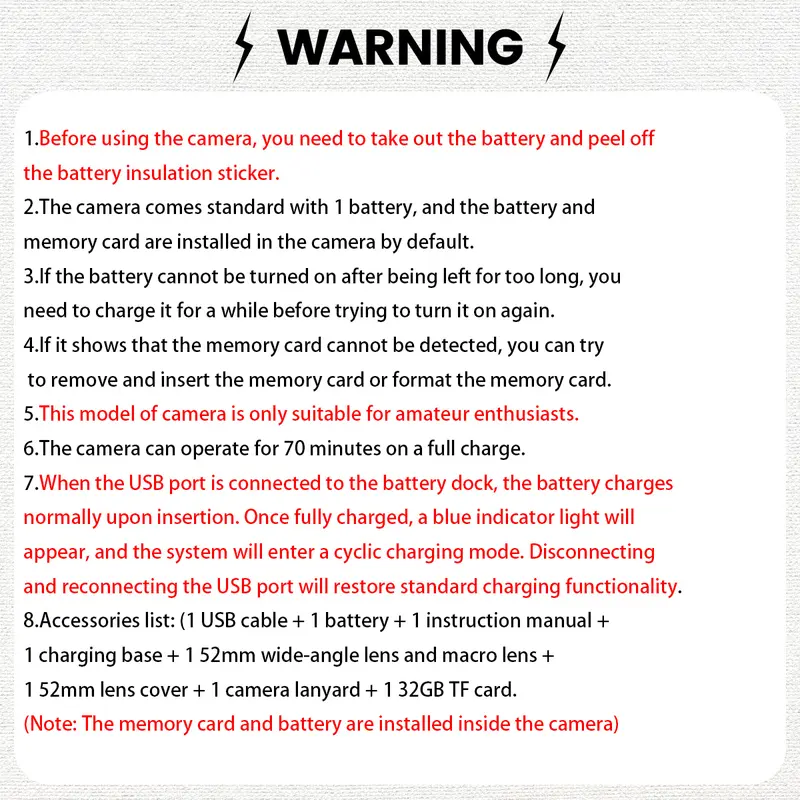 Product Introduction of GLOBAL PICK 4K Digital Camera with 180° Flip Screen, 16X Digital Zoom Vlogging Camera, Autofocus Camera, Including Wide Angle & Macro Lens, 32GB TF Card, Ideal Gift Choice, Photographic Kit 141