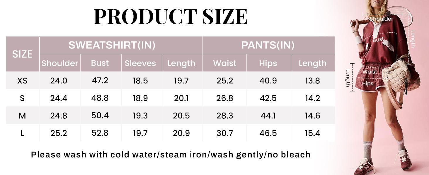 JovenPara Women's Two Piece Short Sets Summer Lounge Sweatsuits Long Sleeve Outfits Travel Tracksuit with Pocket