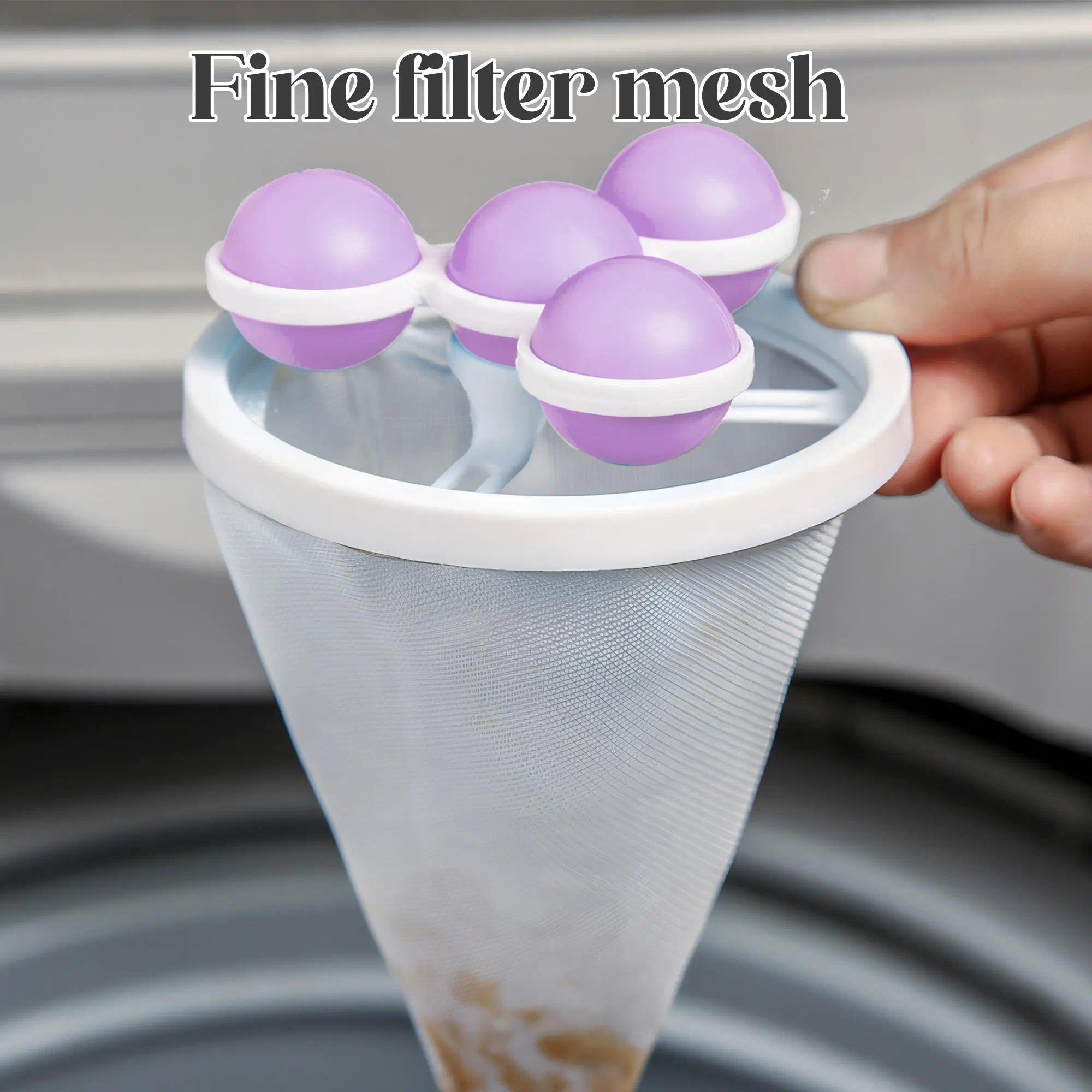 3 Counts Washing Machine Filter Bag, Reusable Floating Hair Filter for Laundry Washer Cotton 3 Counts Washing Machine Filter Bag, Reusable Floating Hair Filter for Laundry Washer Cotton